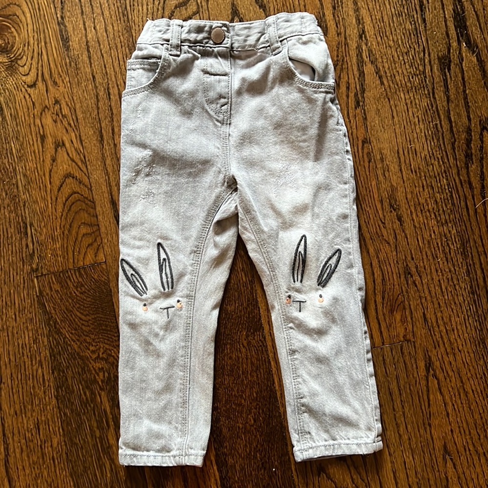 Next UK grey bunny jeans